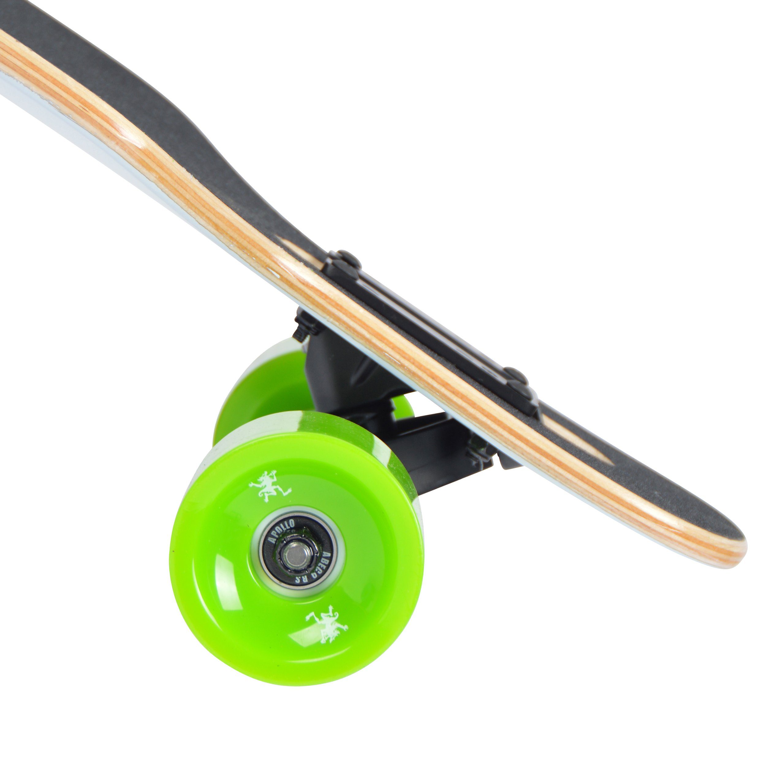 Apollo Longboard Twin Tip DT Longboard 36", gefertigt aus 8 Holzlagen in angesagtem TwinTip-Shape
