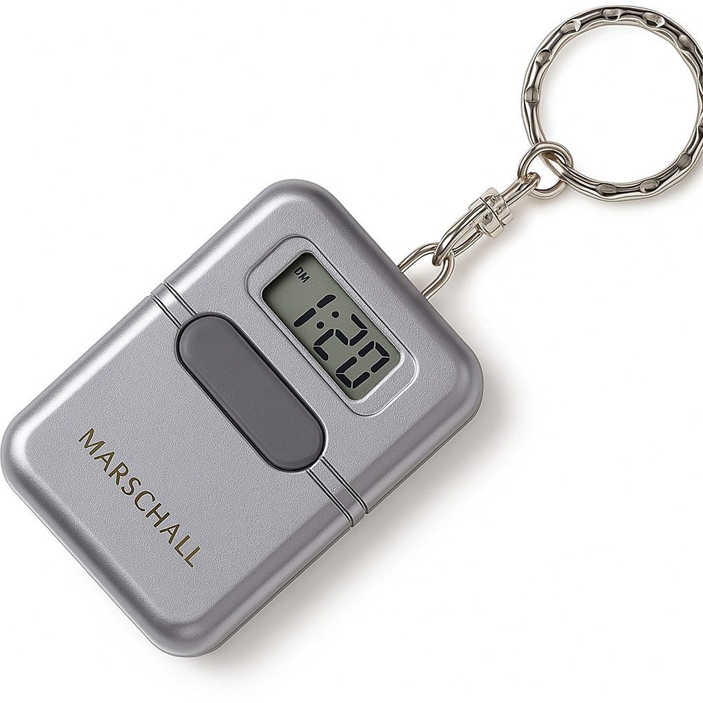 Marschall Versand Schlüsselanhänger mit sprechender Uhr Digitaler Schlüsselanhänger