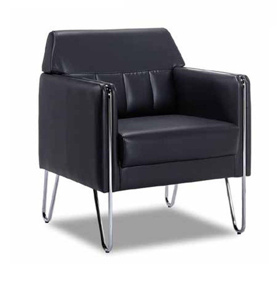 Xlmoebel Relaxsessel Schwarzer Polstersessel für Büro, Hotel und Lounge (1-St., Polstersessel), Made in Europa