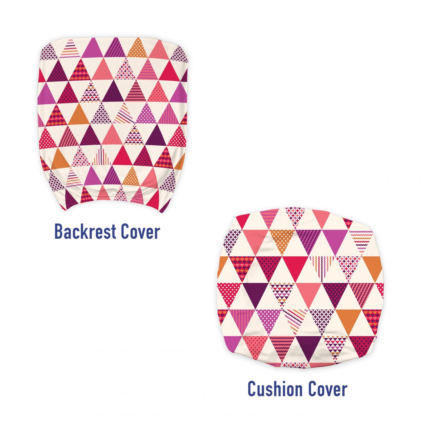 Stretchgewebe, Schutzhülle Geoemetric Bürostuhlhusse Triangles Rosa aus Dots Abakuhaus, dekorative