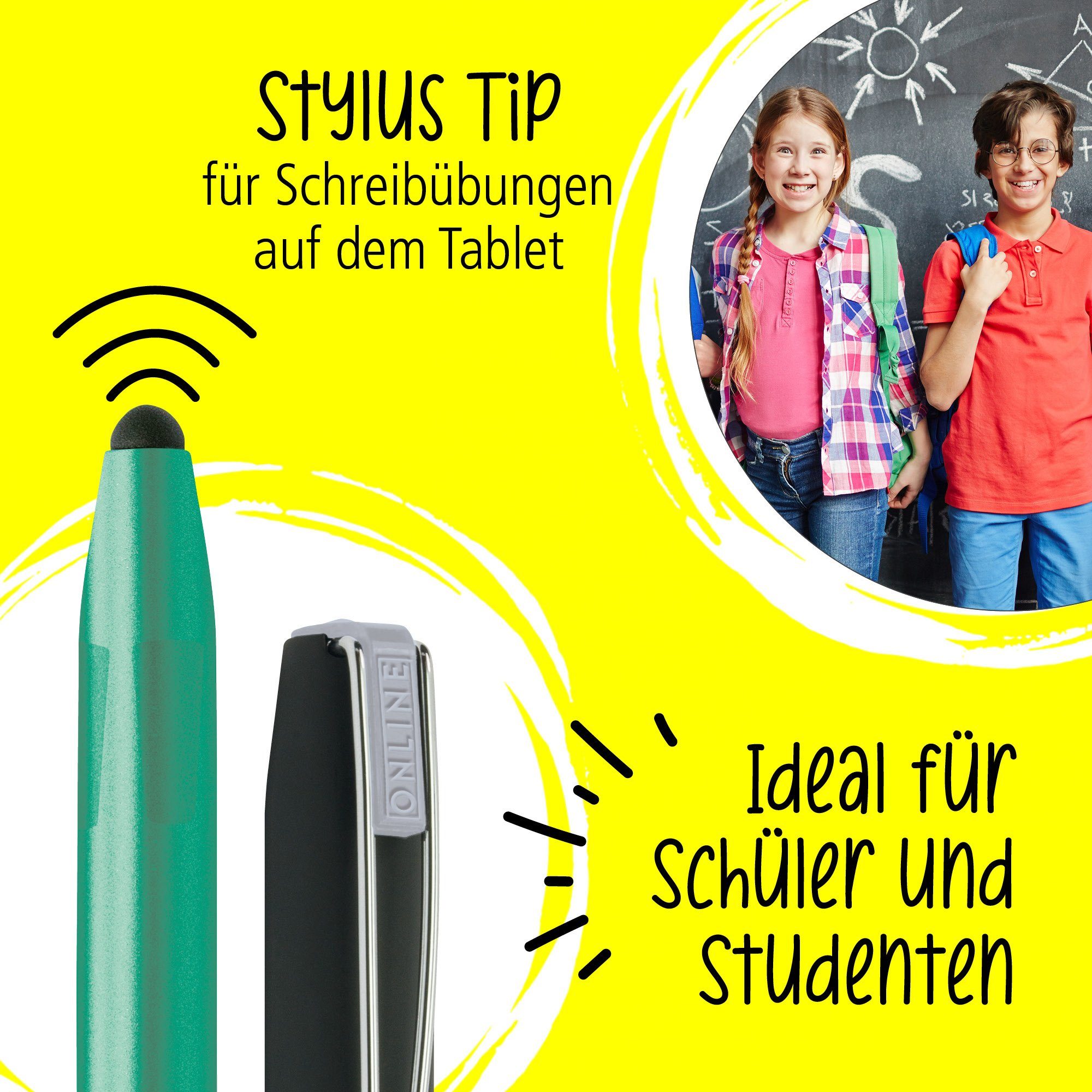 Online Switch Pen die mit für Stylus-Tip Füller Schule, Grün ideal ergonomisch, Plus,