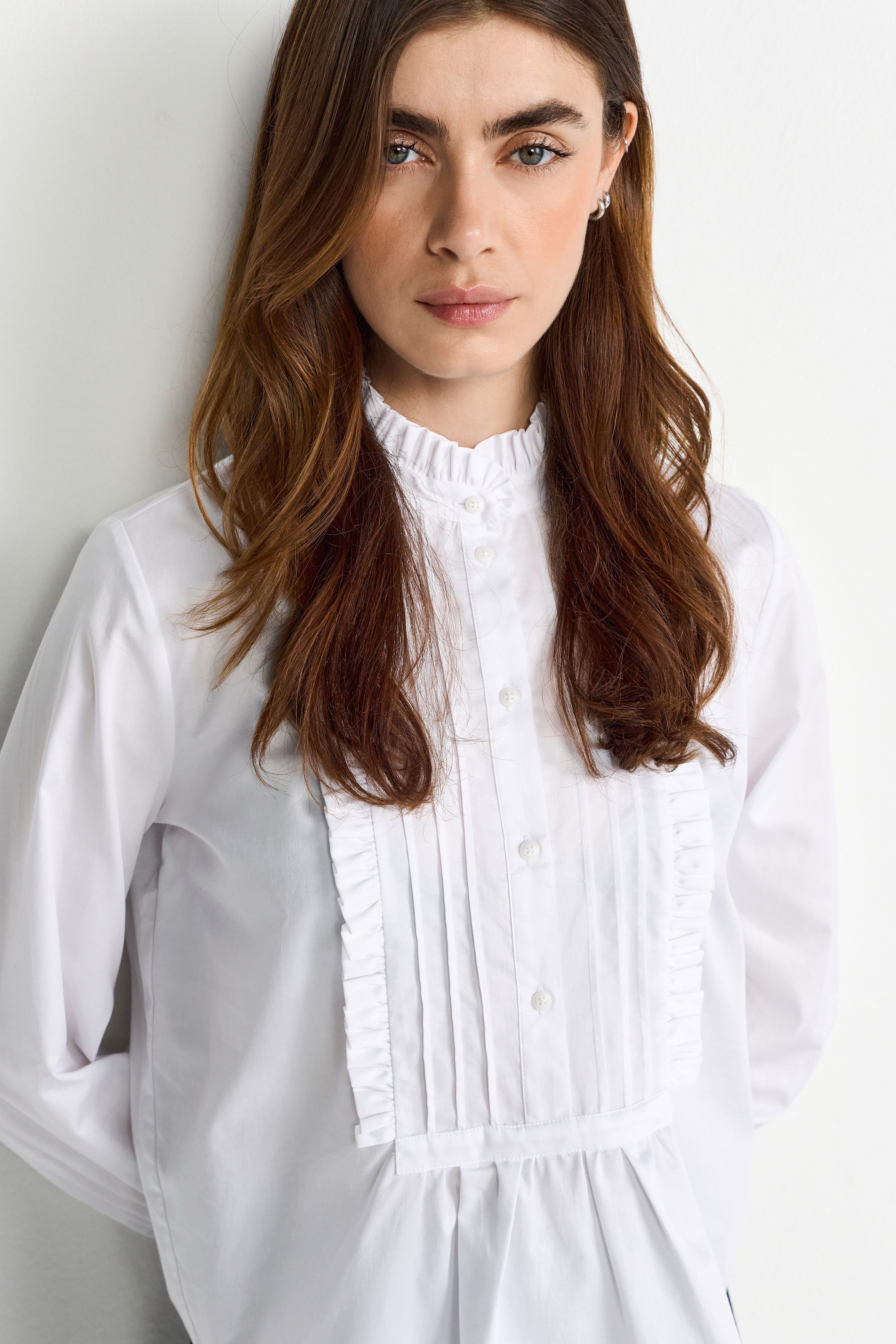 RICHROYAL Langarmbluse mit Rüschendetails, gerader Schnitt günstig online kaufen