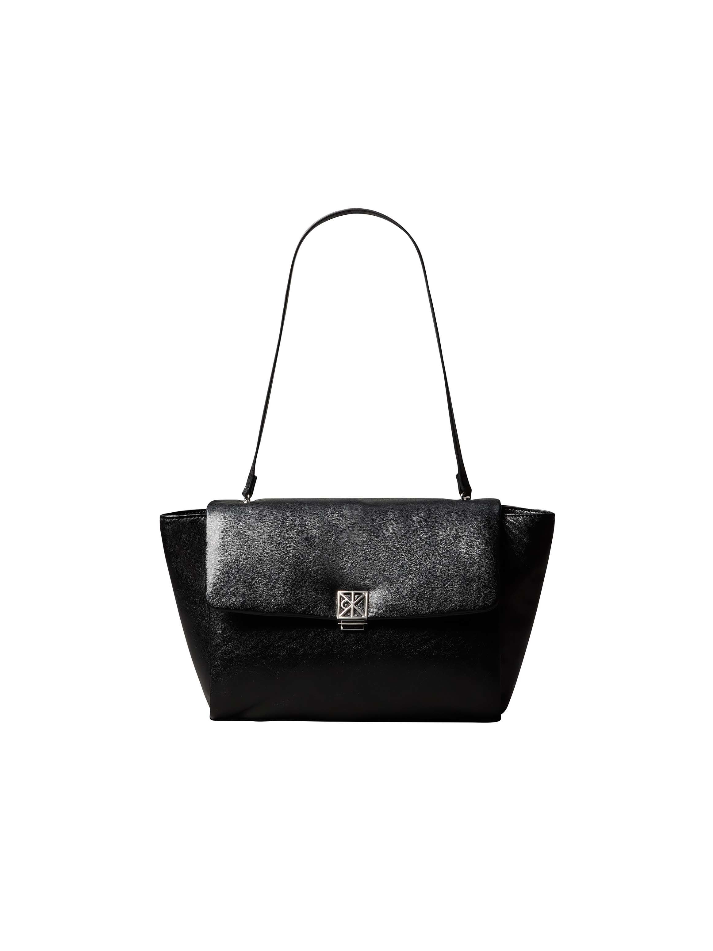 Calvin Klein Handtasche EMBLEM HW PADDED SATCHEL, Umhängetasche, Schultertasche mit Schmucklogo