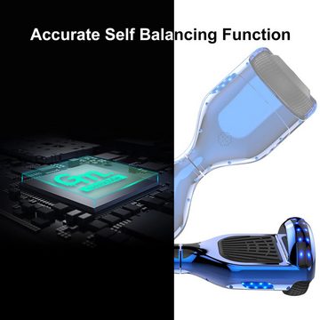 GeekMe Balance Scooter mit Bluetooth-Lautsprecher, Schöne LED-Leuchten, Hoverboard für Kinder