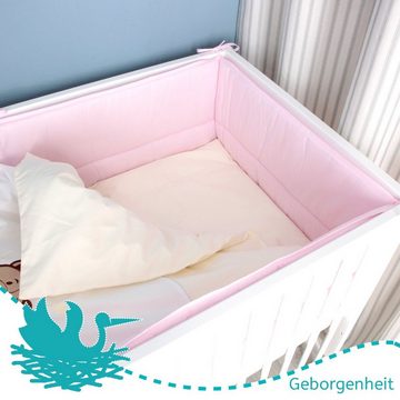 Stillerbursch Bettnestchen Soft Nest, (1-tlg), Kantenschutz rundum für Ihr Babybett 70x140, reguliert Klima, in rosa
