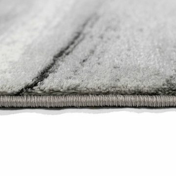 Teppich Teppich modern Wohnzimmerteppich geometrisches Muster grau, Carpetia, rechteckig, Höhe: 13 mm