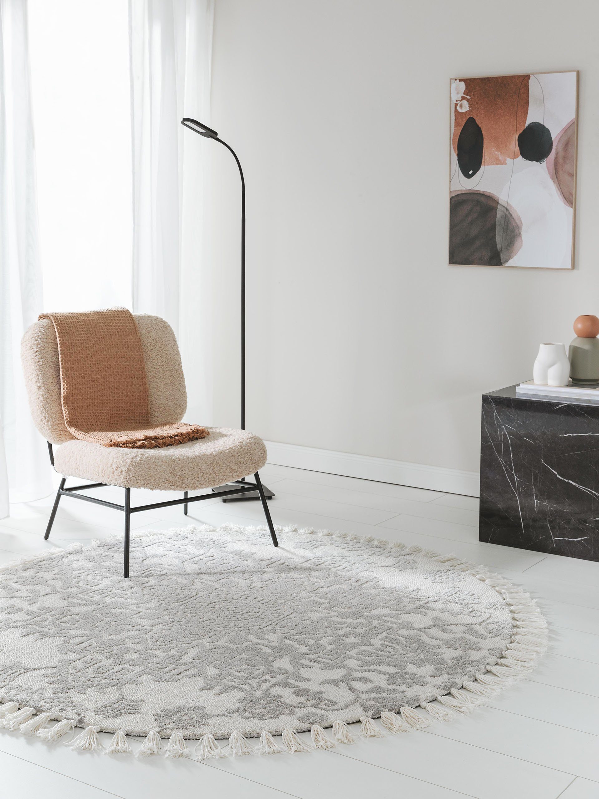 benuta Teppich Elias, rund, Höhe: 6 mm, Kunstfaser, Berber, Ethno-Style, Wo günstig online kaufen