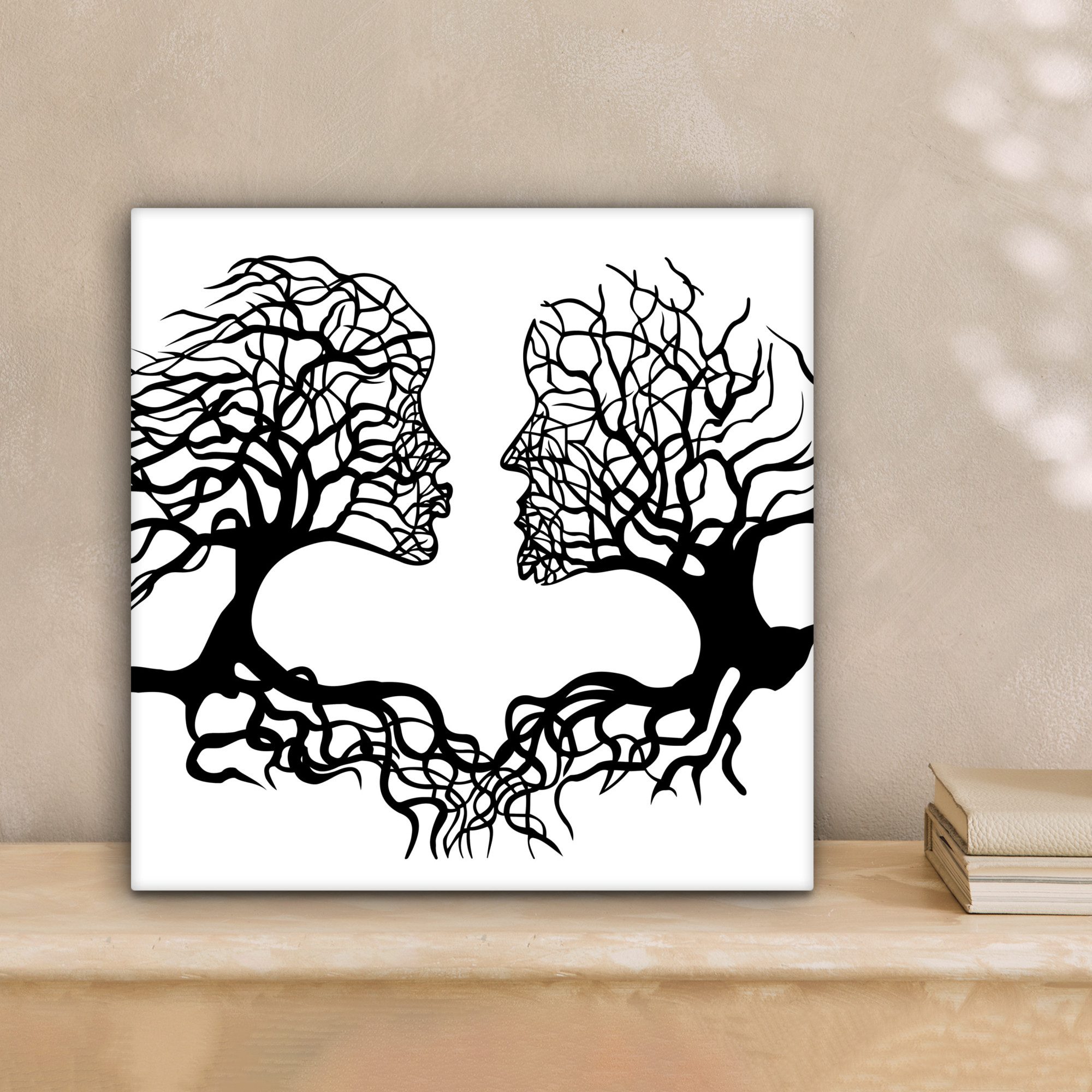 OneMillionCanvasses® Leinwandbild Bäume - Gesicht - Kunst - Abstrakt, Fotod günstig online kaufen