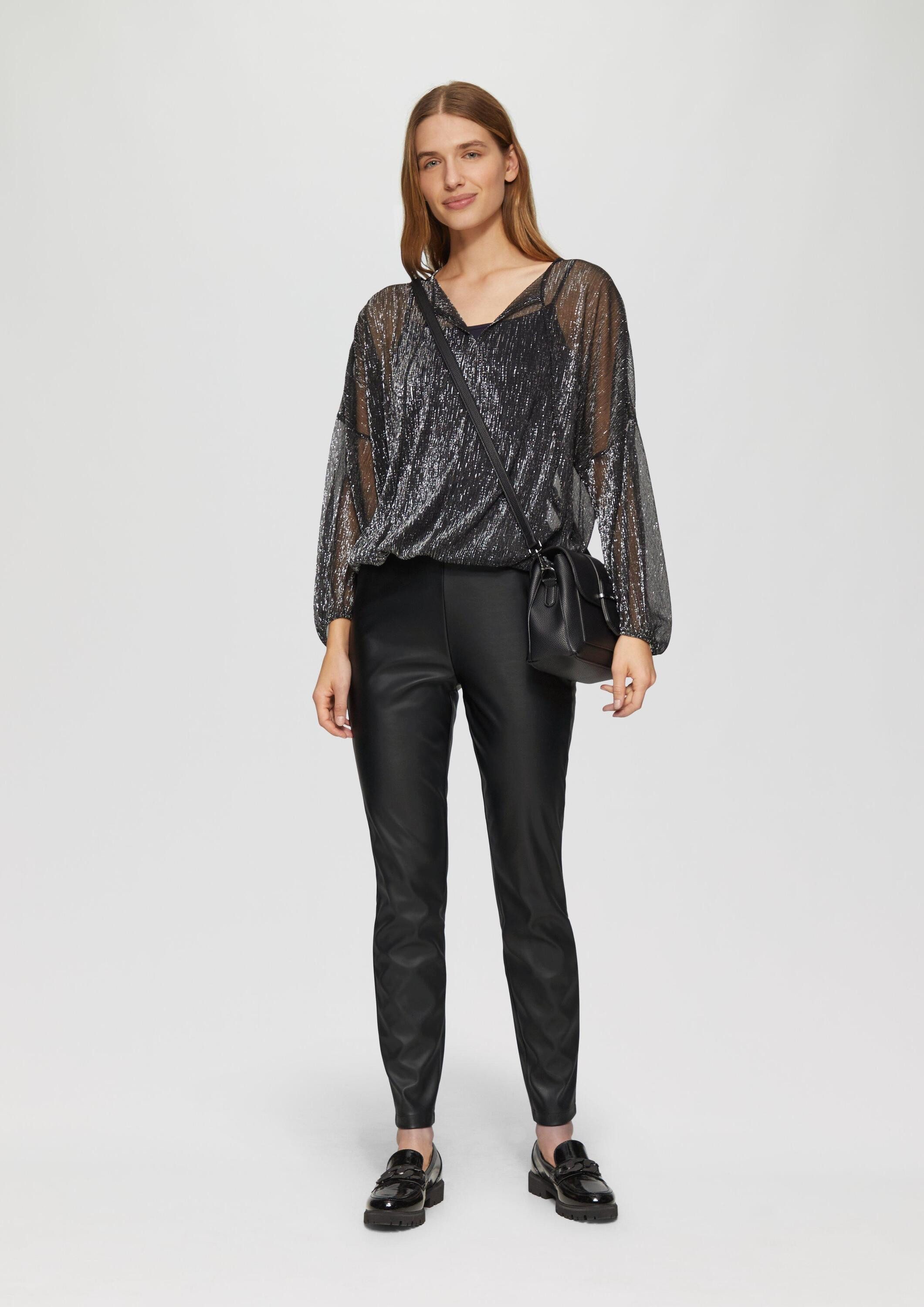 s.Oliver Leggings Hose Leggings aus Kunstleder