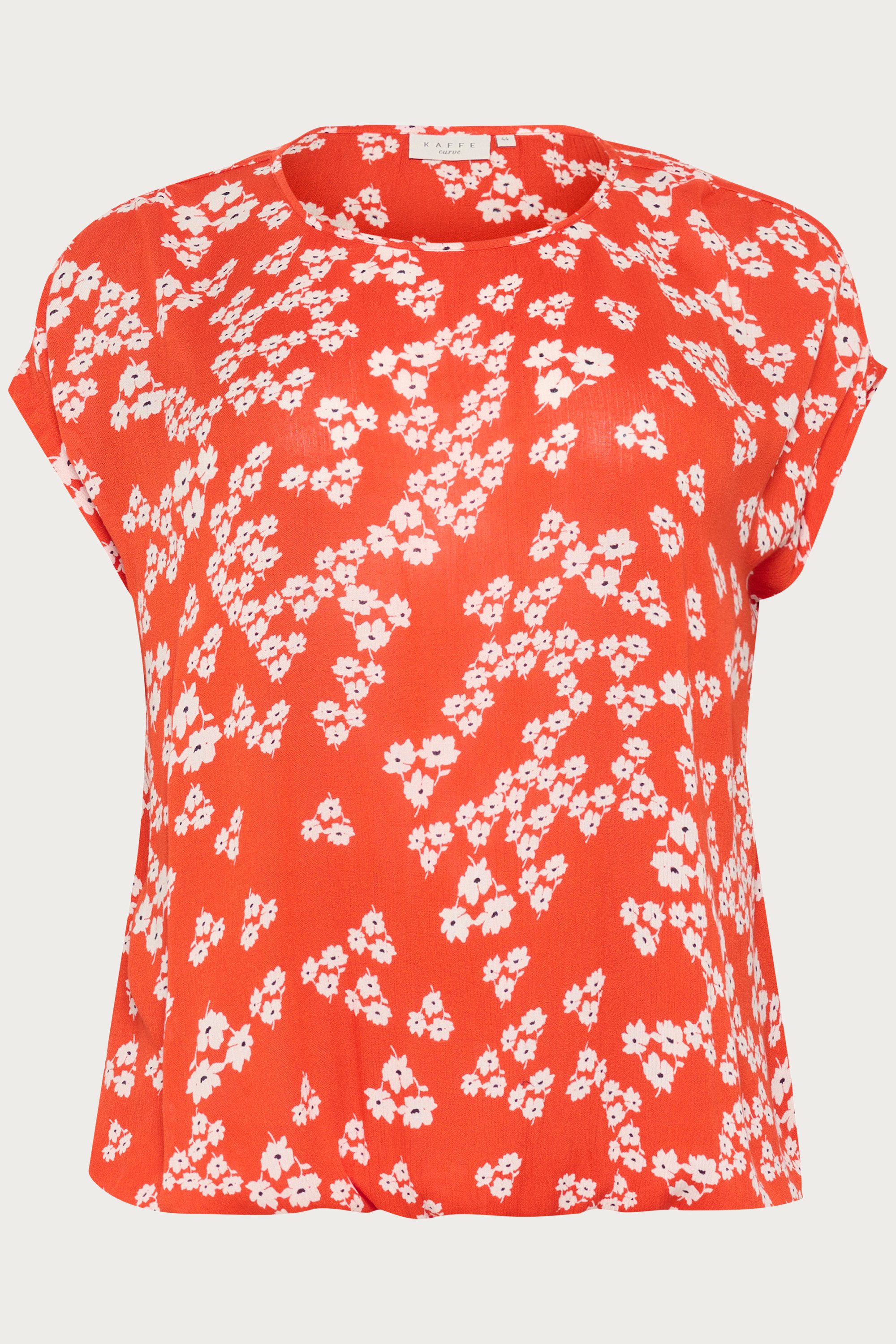 KAFFE Curve Kurzarmbluse Kurzarm-Bluse KCami Große günstig online kaufen