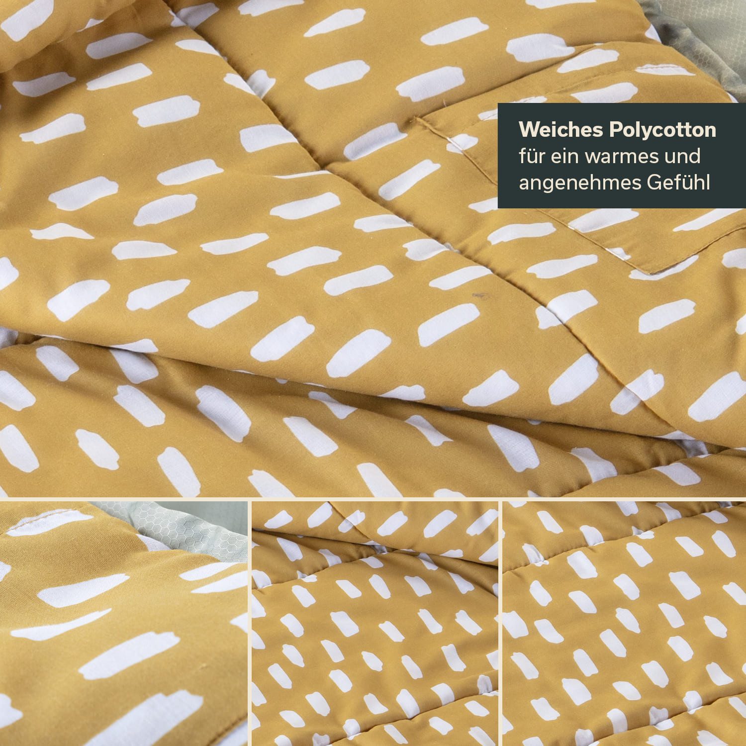 Skandika Kinderschlafsack Vegas Junior, Polycotton, 2-Wege Reißverschluss, Innentasche mit Klett (Kapuze/Kopfteil mit Kordel, Reißverschlussabdeckung mit Klett), weiches Innenfutter, wasserabweisend, kompakt, 12 bis 3°C, 170 x 70 cm