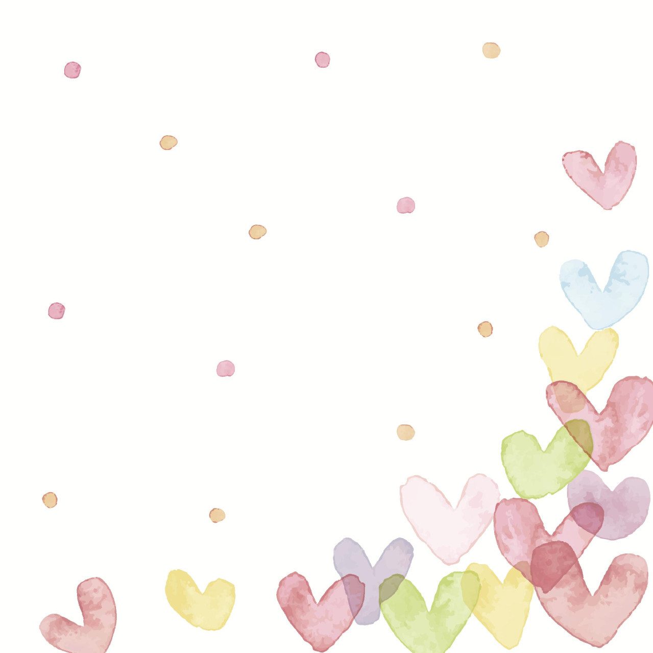 Duni Papierserviette Duni Servietten Hearts Pastel 24 x 24 cm - 20er