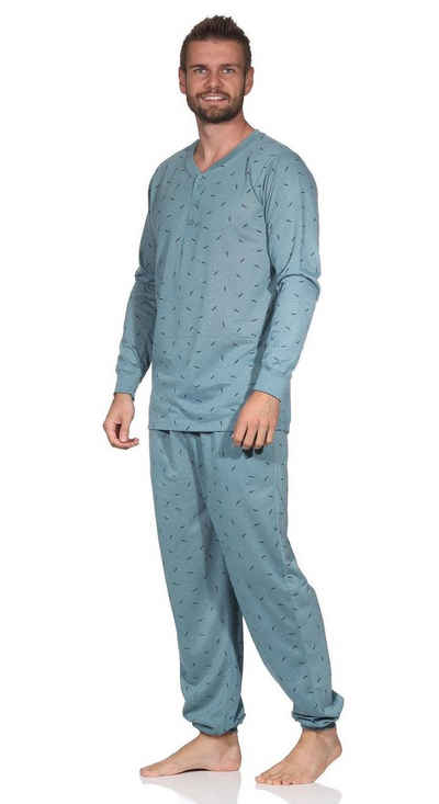 EloModa Pyjama Herren Pyjama Set Shirt & Hose Schlaf-Anzug Nachthemd, Gr. M L XL 2XL (2 tlg)