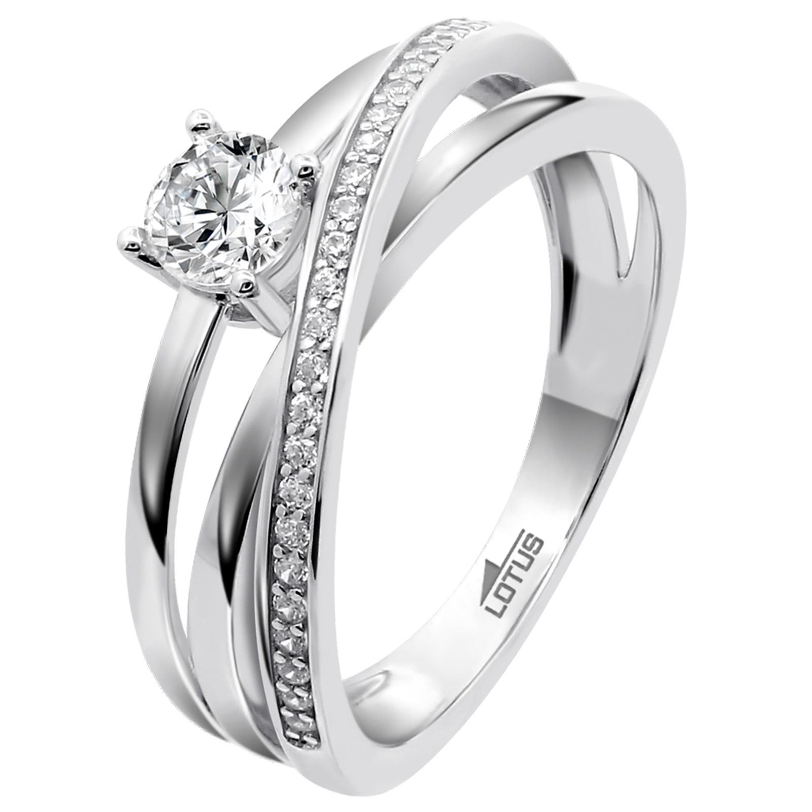 Silberring LOTUS Silver Ring Zirkoniastein 925