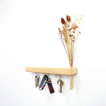 FlowerBar by Trockenblumen-Manufaktur Schlüsselbrett FlowerBar Keys "Gold Richtig" mit Wandhalterung