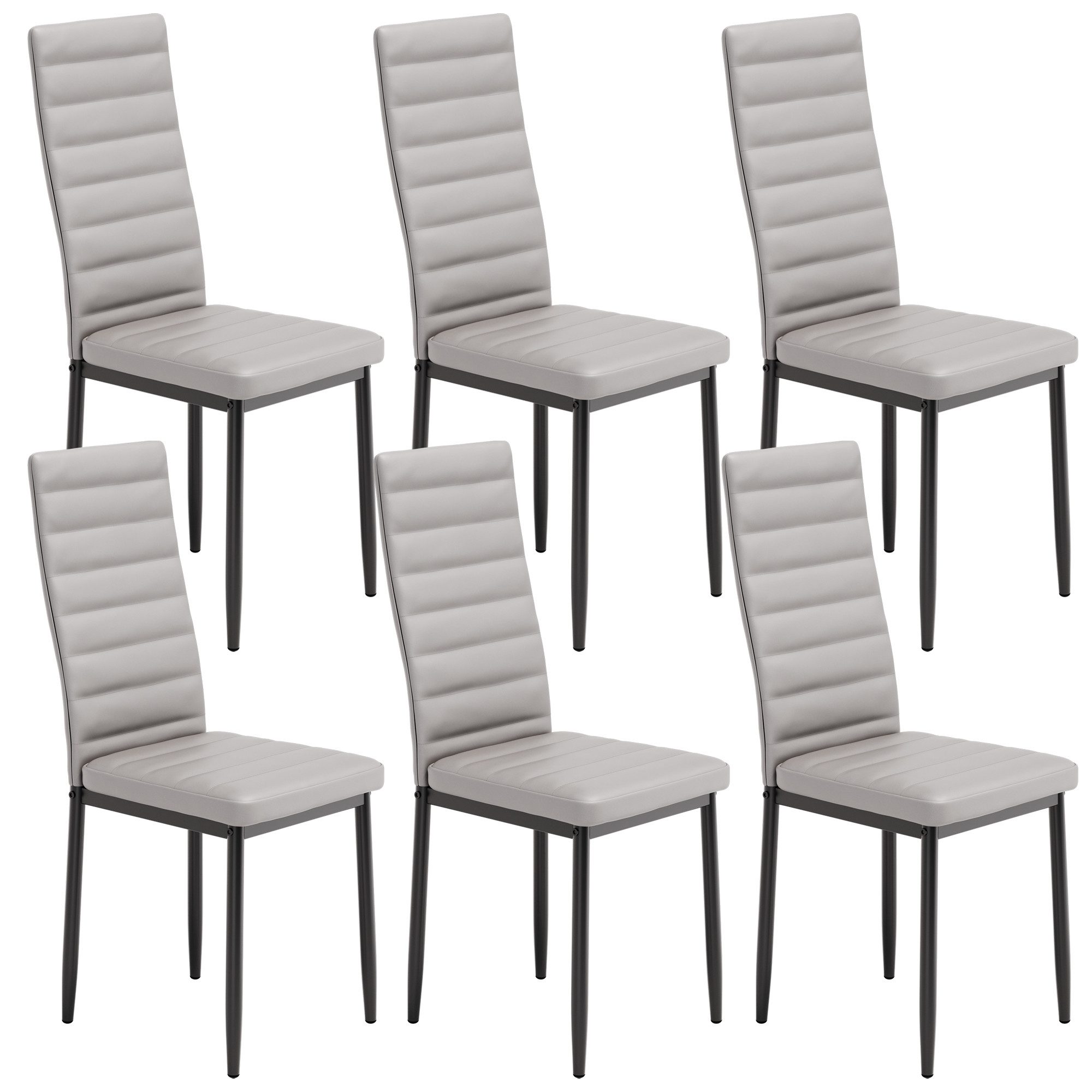 Blishom Esszimmerstuhl Esszimmerstühle 6er-Set, Küchenstuhl mit Gepolstert, 41x50x97 cm (6 St)