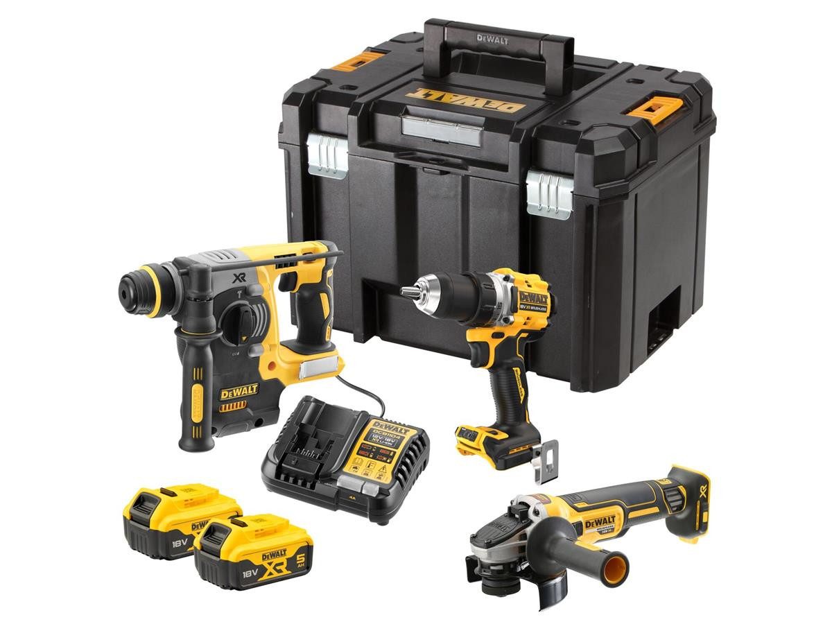 DeWalt DCK330P2T-QW Akku-Set Herstellerspezifischer Akku-Pack (18 V), inkl. 2x 5 Ah XR Akkus und System-Schnellladegerät