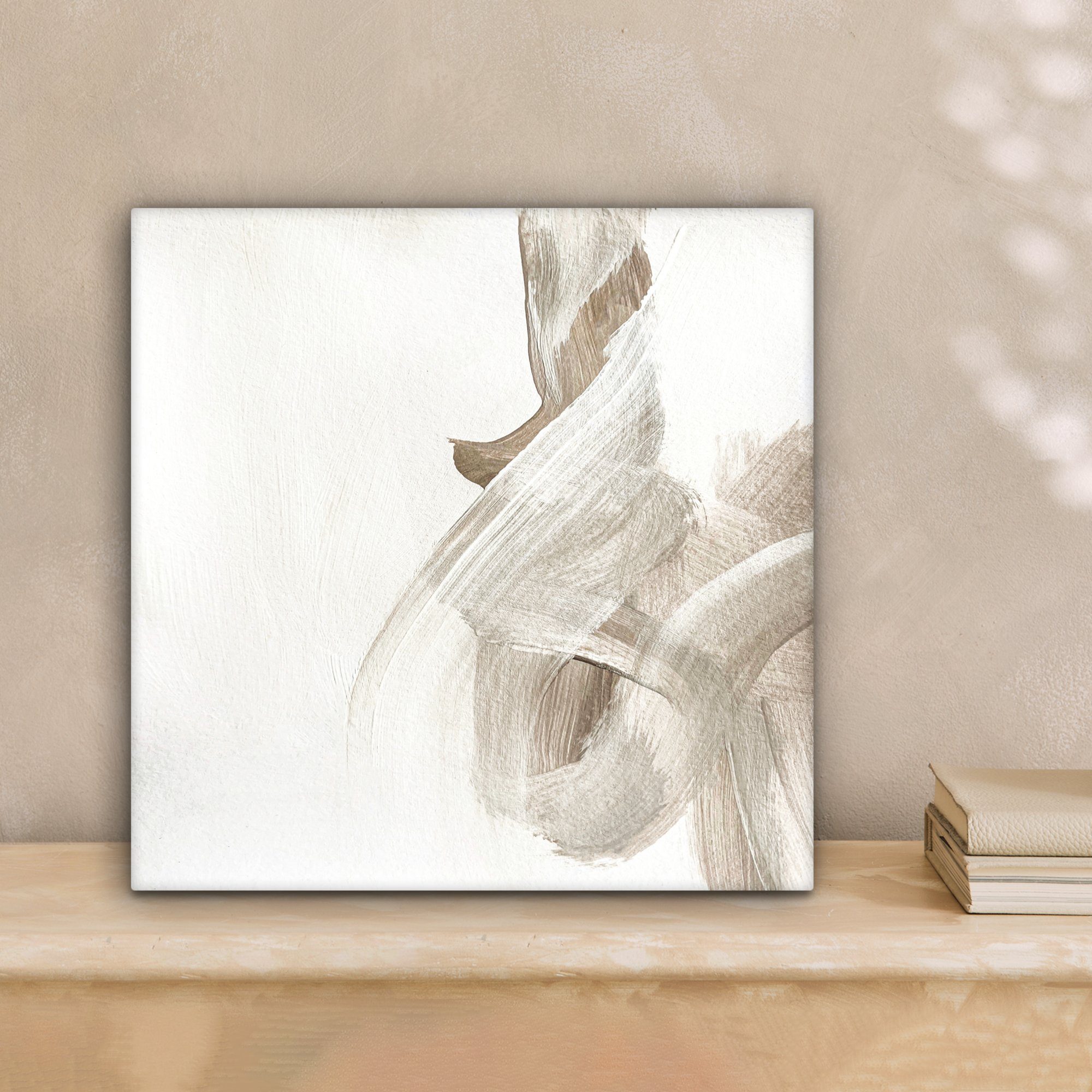OneMillionCanvasses® Leinwandbild Abstrakt - Moderne Kunst - Beige, Fotodru günstig online kaufen