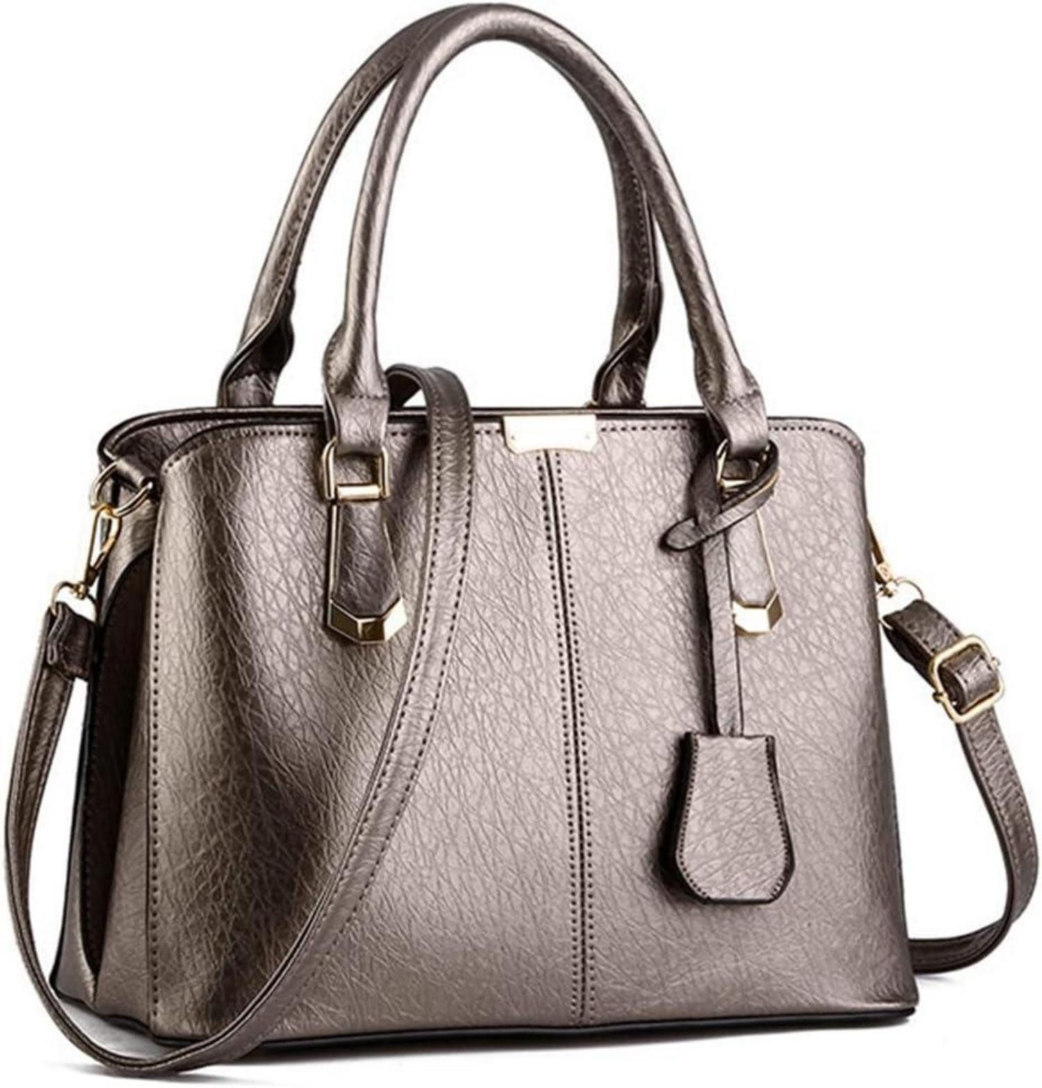 Henkeltasche Damen Henkeltasche Umhängetasche Handtasche PU Leder Tote Modern