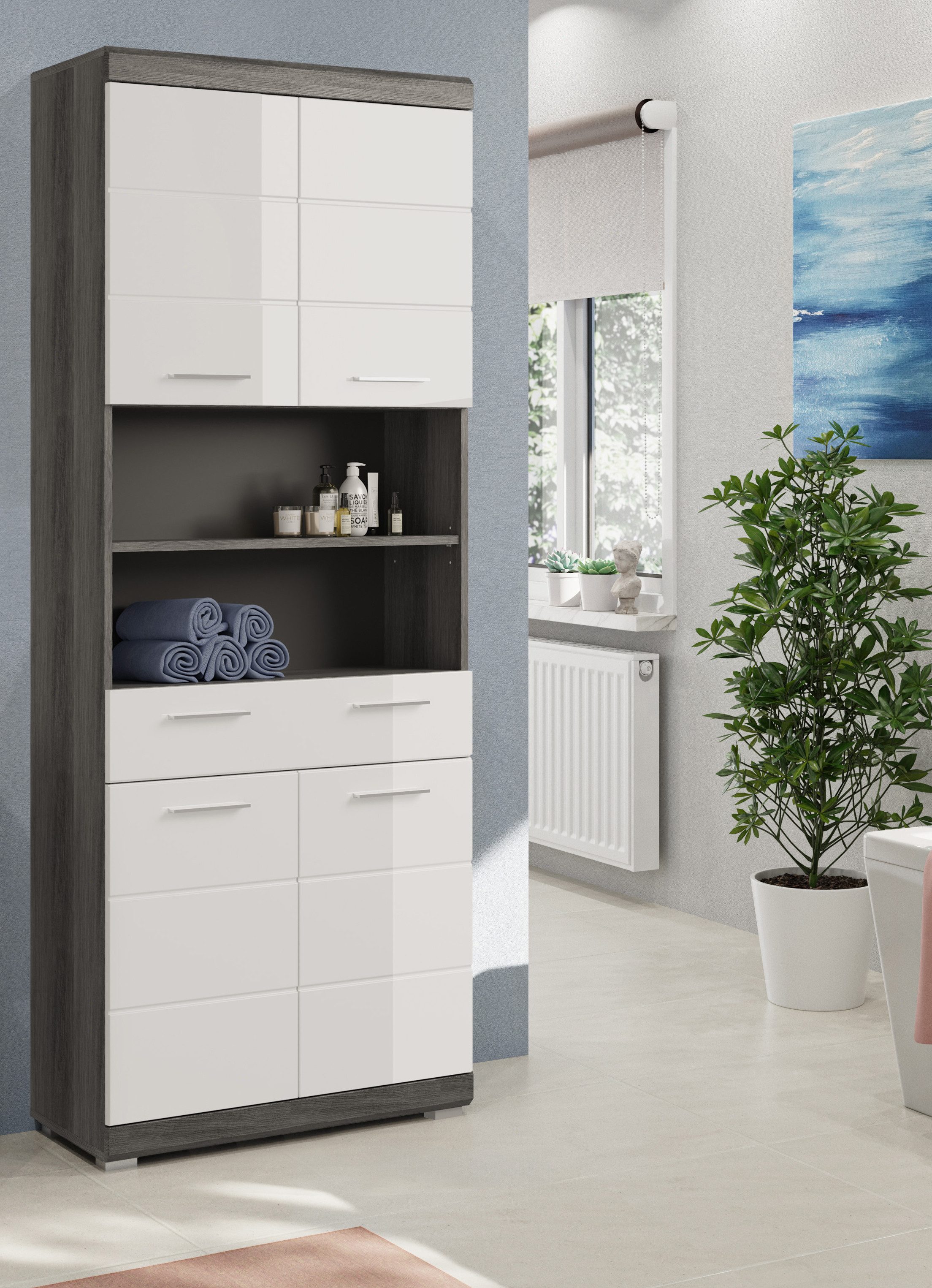 INOSIGN Hochschrank Siena, Breite 74cm, 4 günstig online kaufen