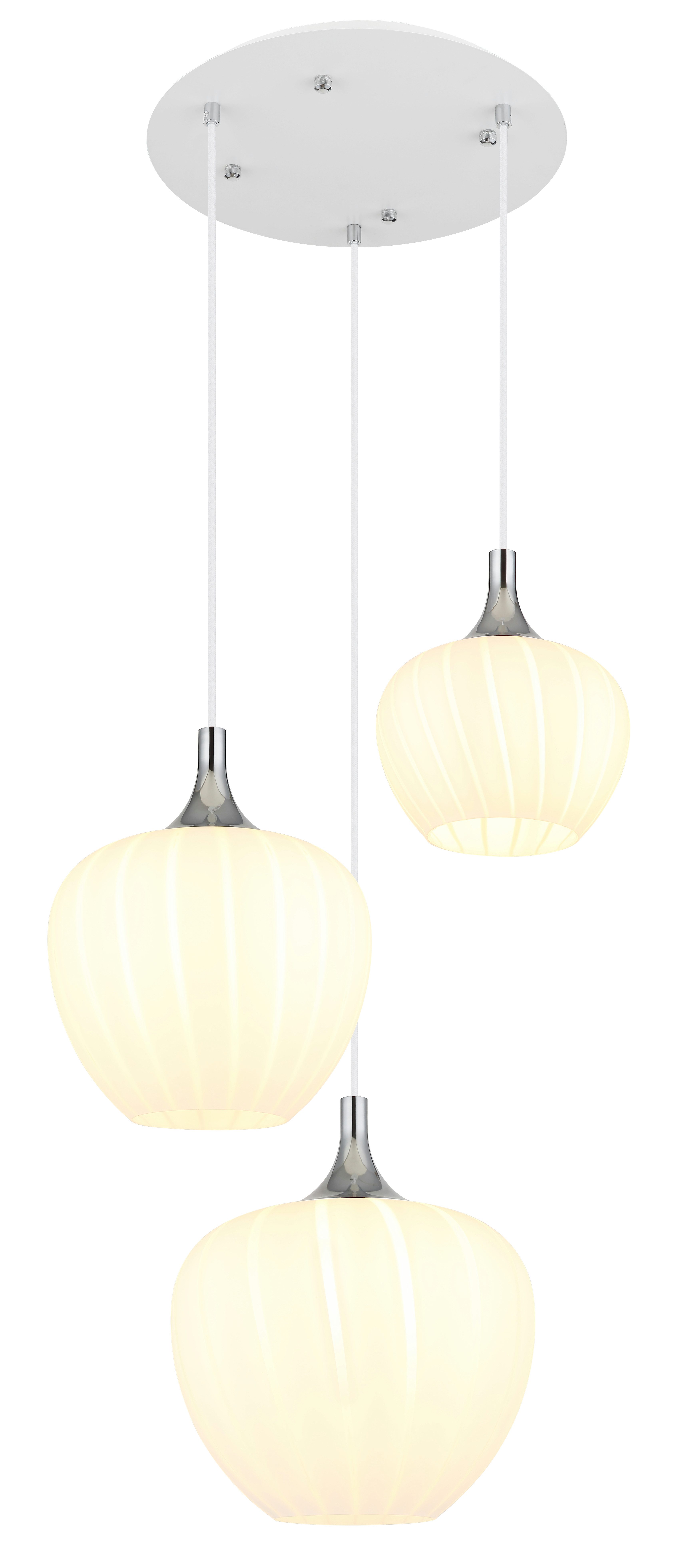 GLOBO LIGHTING Hängeleuchte MAXY, ohne Leuchtmittel, Hängelampe/Pendelleuchte/Glas klar/Höhe kürzbar/ø: 480mm