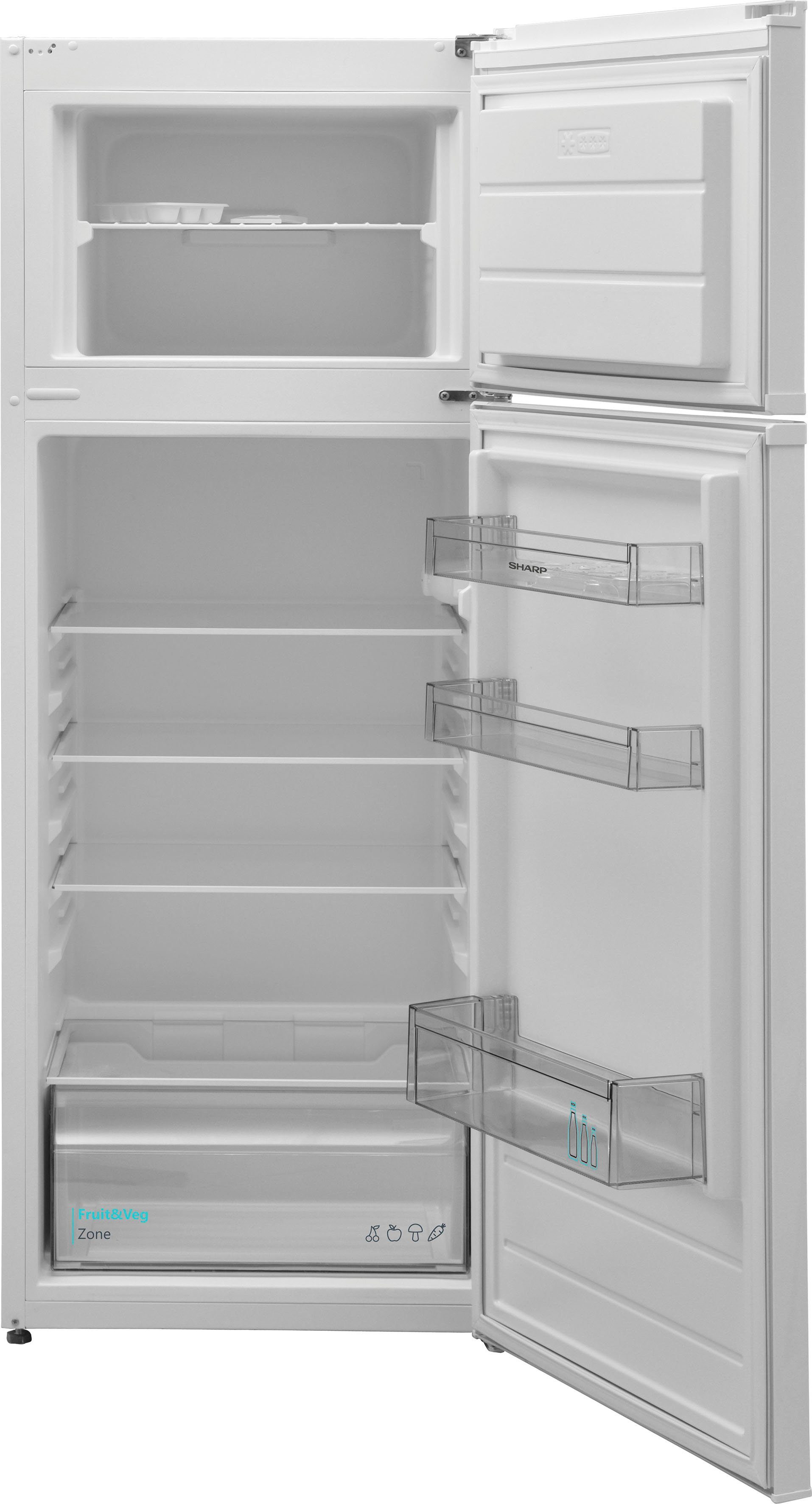 Freezer 54 Weiß Sharp cm breit hoch, SJ-FTB01ITXWD-EU, 145 cm Top