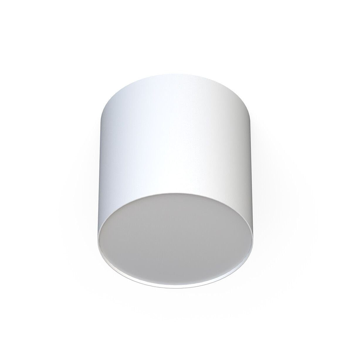 Licht-Erlebnisse Deckenleuchte POINT, ohne Leuchtmittel, Deckenlampe rund Ø 12,7 cm Weiß Metall Modern Downlight