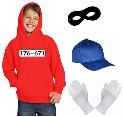 coole-fun-t-shirts Kostüm Kinder Set Gangster Bande KOSTÜM Fasching Karneval Sweatshirt Kapuze