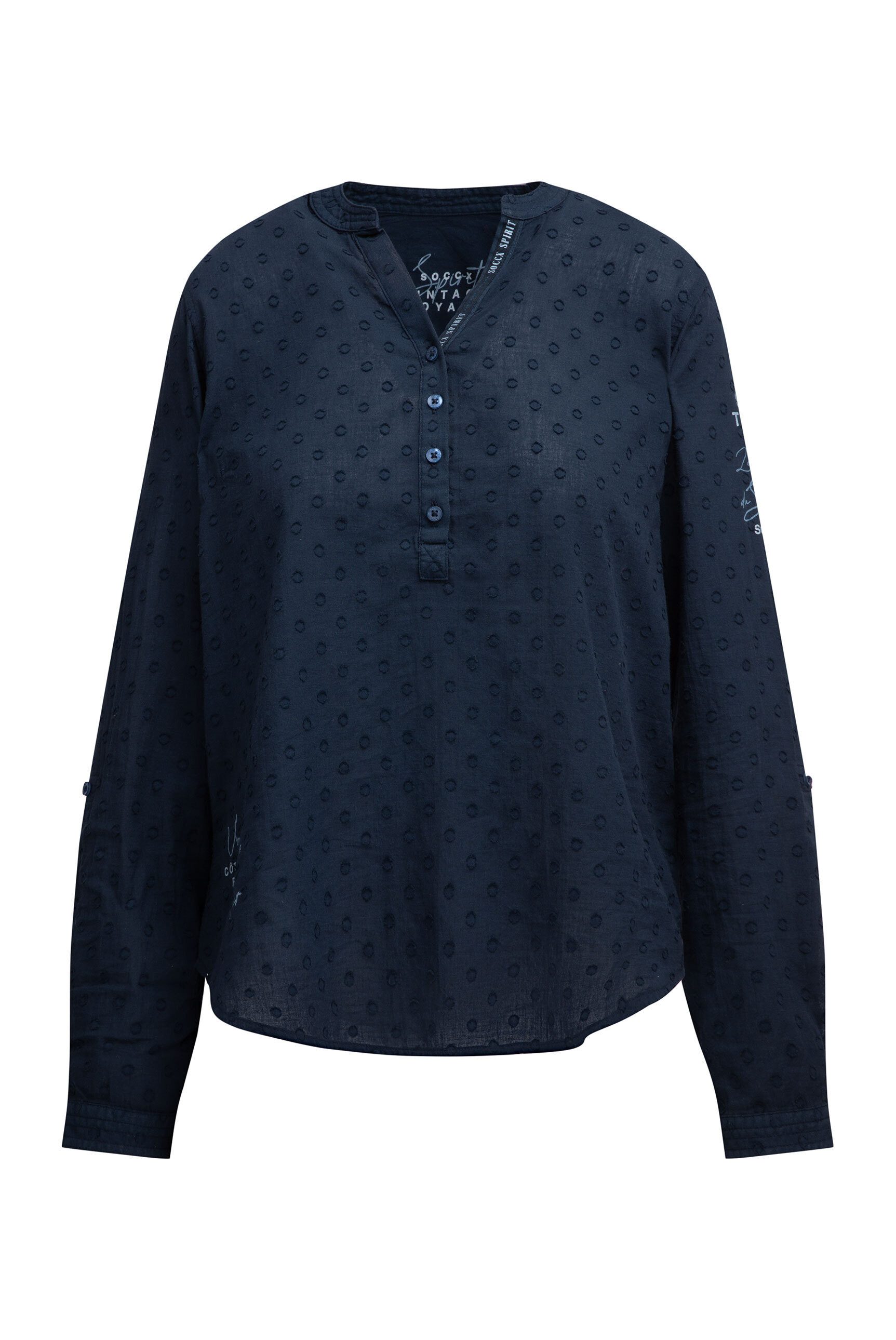 SOCCX Langarmbluse im Turn-Up-Look