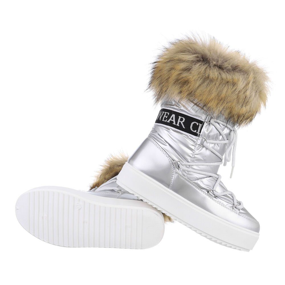 Ital-Design Damen Snowboots Outdoor Plateaustiefel Flach Plateaustiefelette günstig online kaufen