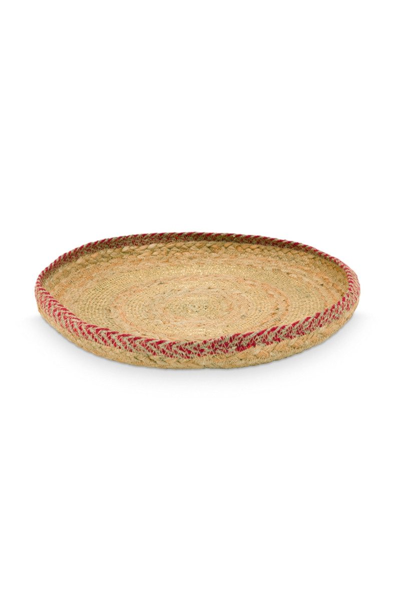 Dekoobjekt Winter Wonderland Jute Tablett Gold 31 cm