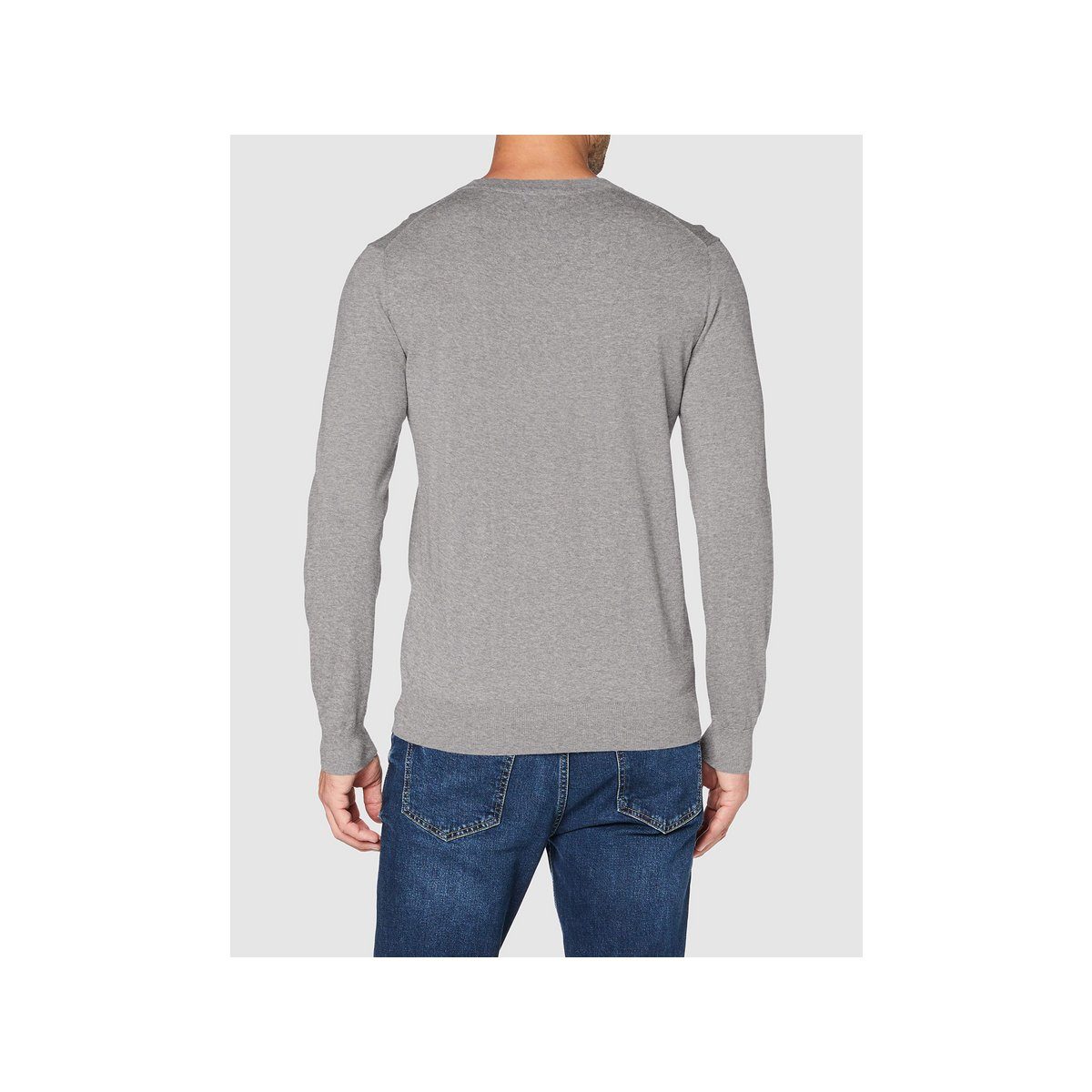 Gant Longpullover (1-tlg) Melange grau regular Grey fit