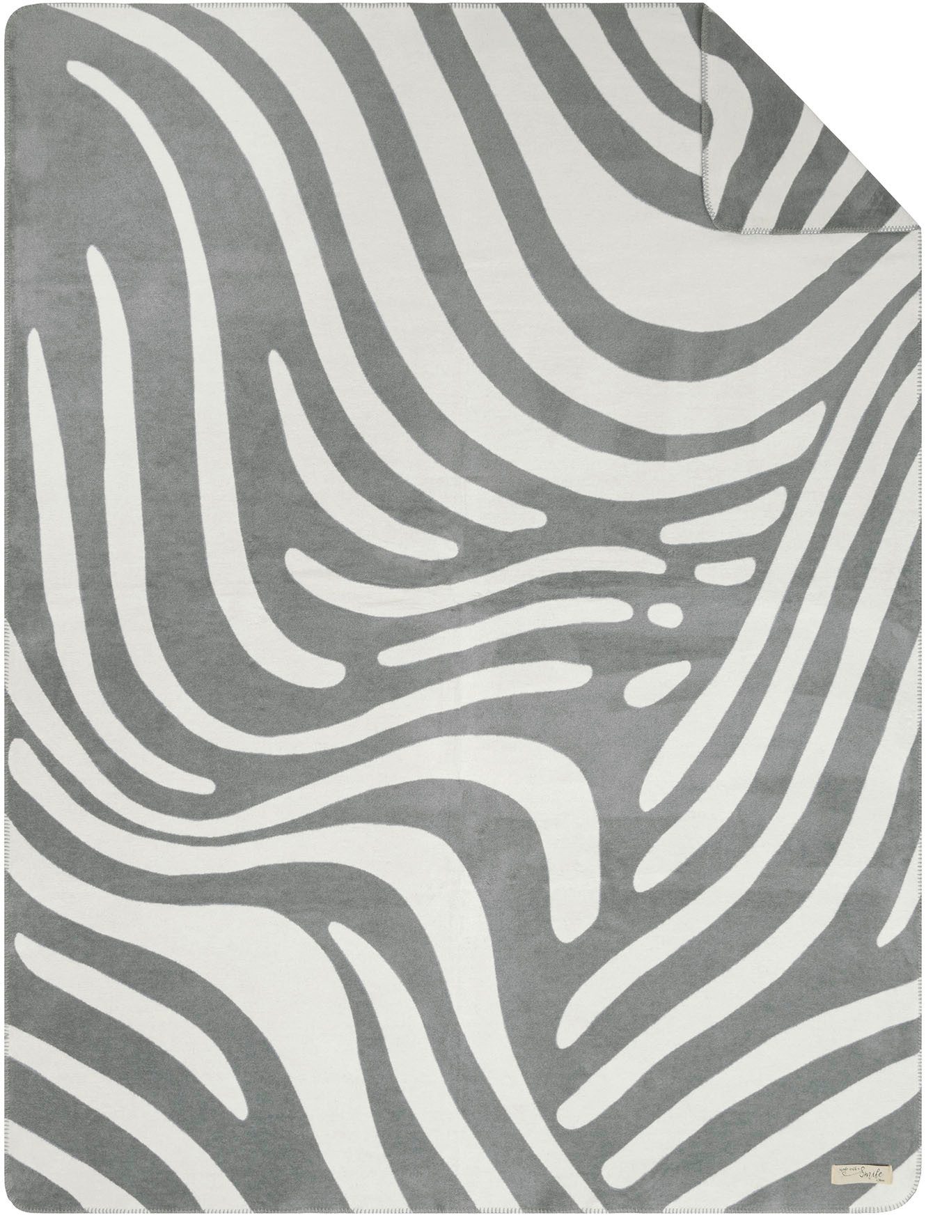 Wohndecke Wohndecke s.Oliver, IBENA, mit stilisiertem Zebramuster
