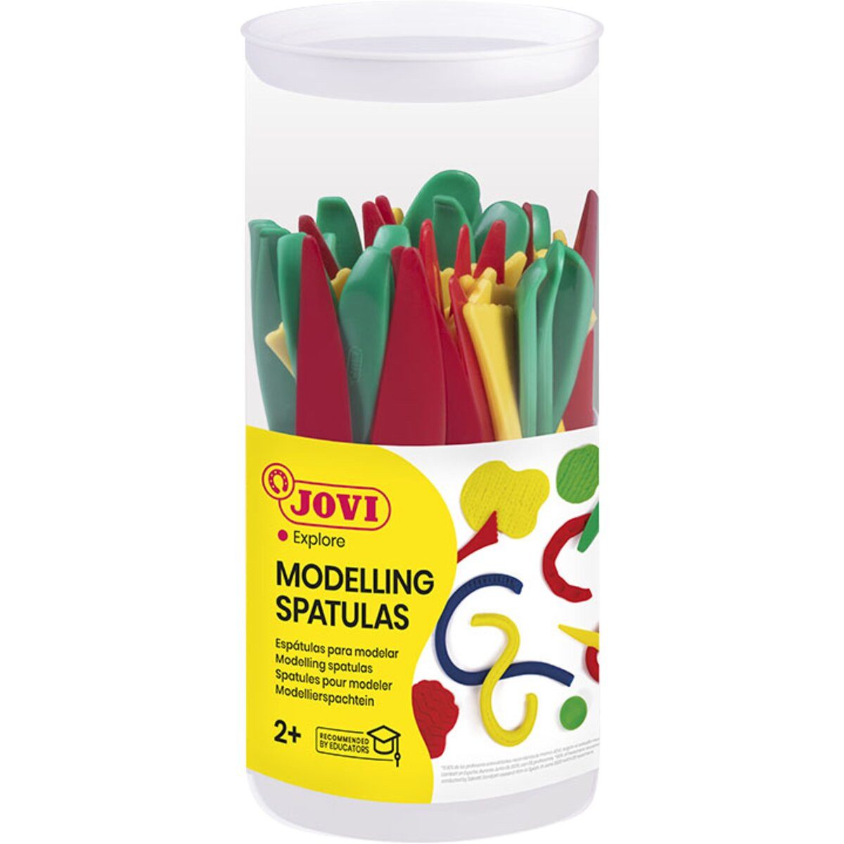 Jovi Bastelfilz Modellierbestecke Kunststoff 48er Dose, 3 Modelle