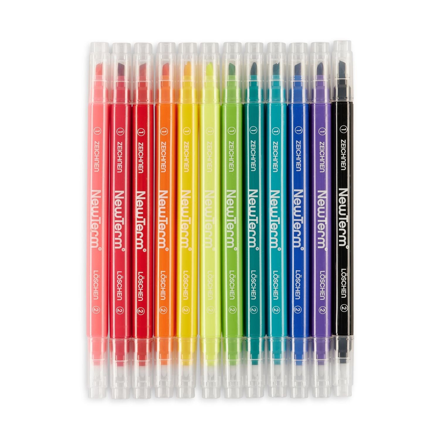 Radiergummi 12 löschbare Doppel-Filzstifte