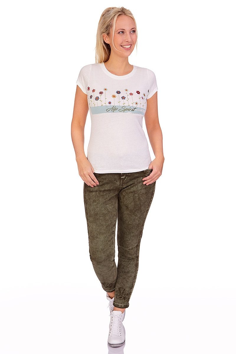 MarJo Trachtenshirt Trachtenshirt Damen - ERNA - offweiß