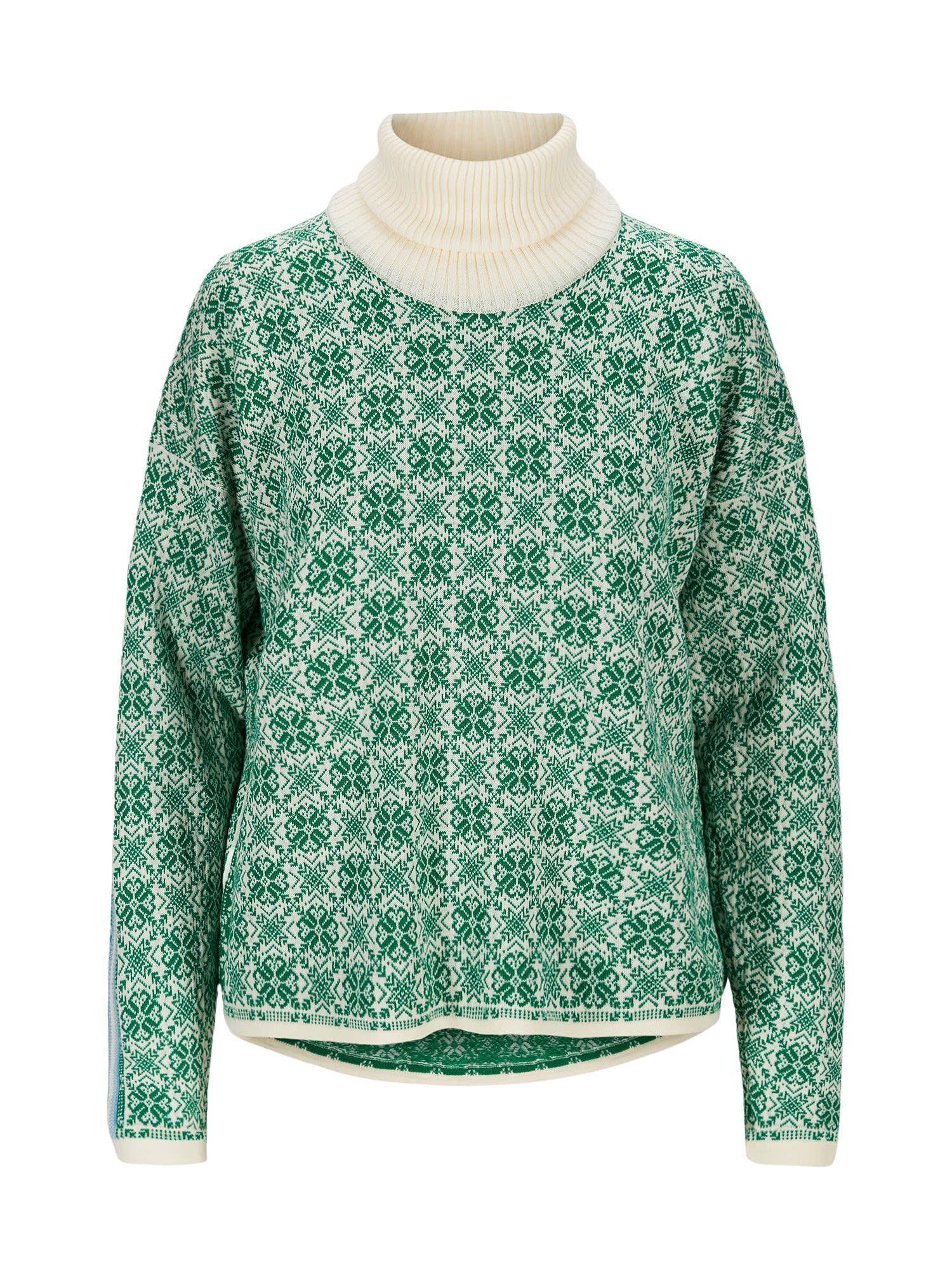 Dale of Norway Longpullover Dale Of Norway W Frida Sweater Damen Bright Green - Offwhite