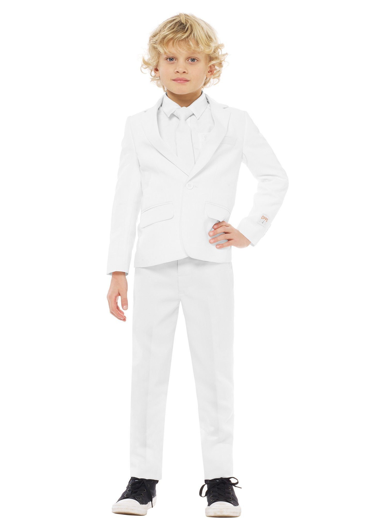 Opposuits Kinderanzug White Knight Anzug Karneval Faschingskostüm Kinder Cooler Anzug für coole Kids
