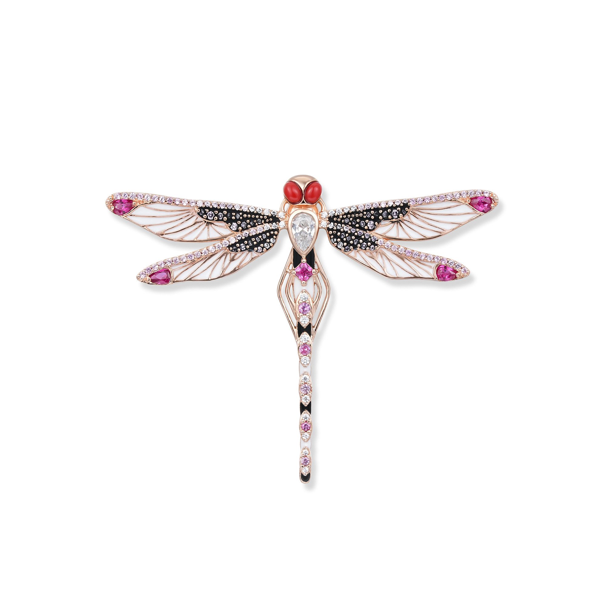 Seinerzeit FLORA & FAUNA Кулоны Nella Libellen Anhänger (1-tlg), Material: 925 Sterling Silber, rosé-vergoldet, geschwärzt