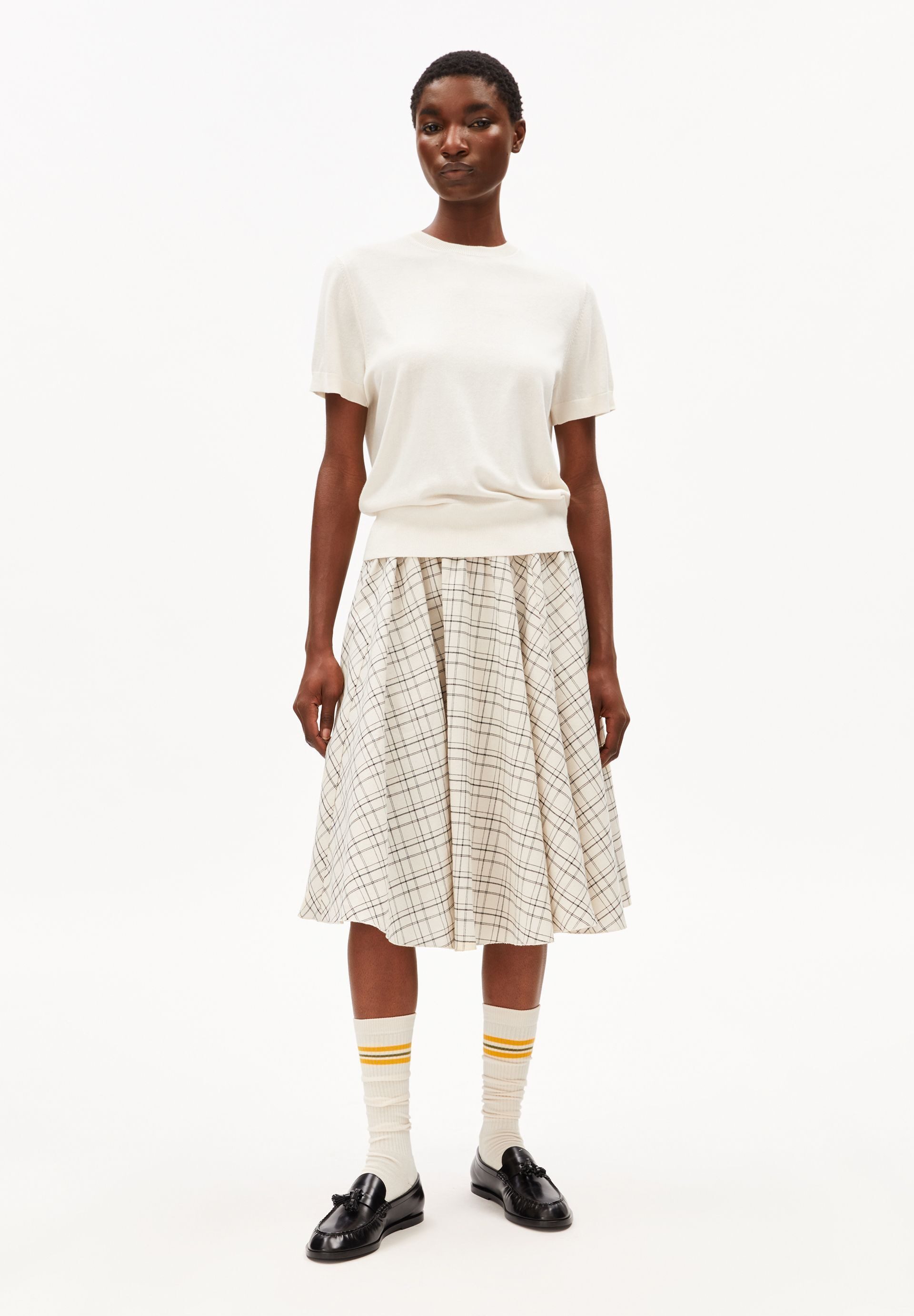 Armedangels T-Shirt FINE KNIT Strickshirt aus TENCEL™ Modal Mix Regular Fit