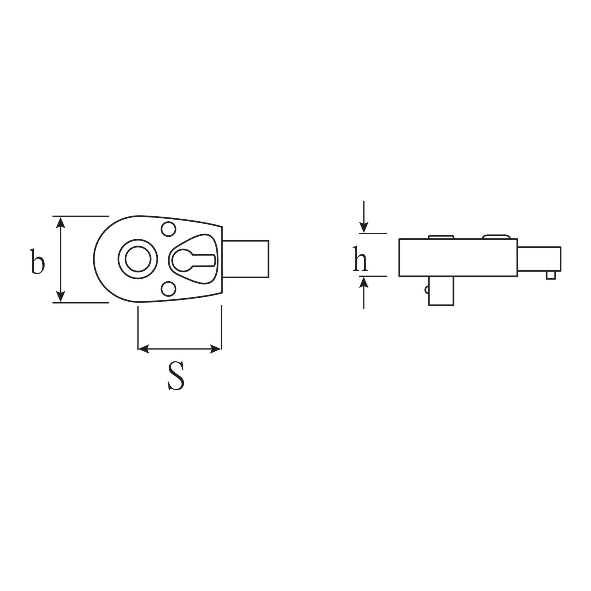 Stahlwille Schraube Stahlwille QR-Einsteckknarre Gr.10 Außen-4kant 1/2" Wkz.Aufn.9x12mm