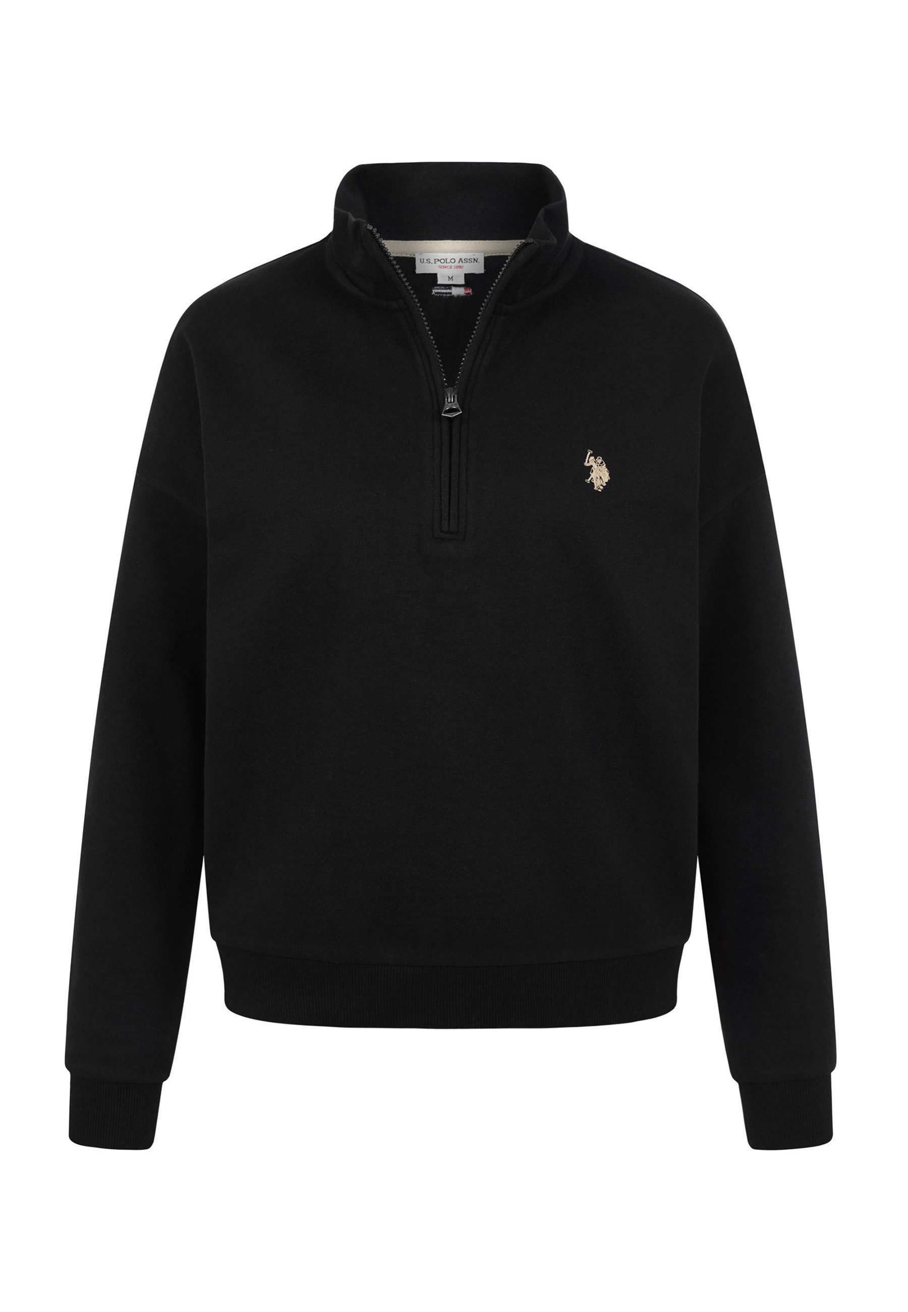 U.S. Polo Assn. Sweatshirt mit Stehkragen und gesticktem Brustlogo Weiches Damen-Sweatshirt mit Rippbündchen und normaler Passform – Bild 5 von 5