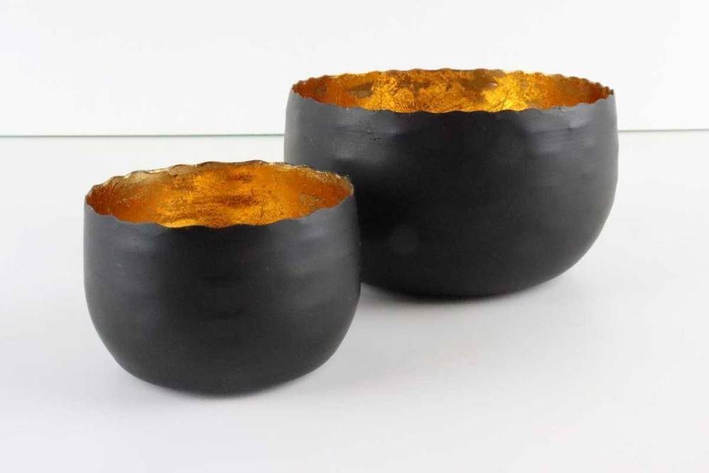 Hirsch Terracotta Teelichthalter Teelichthalter aus Metall stabil und stimmungsvoll (2er Set, 2er-Set), handgefertigt gold