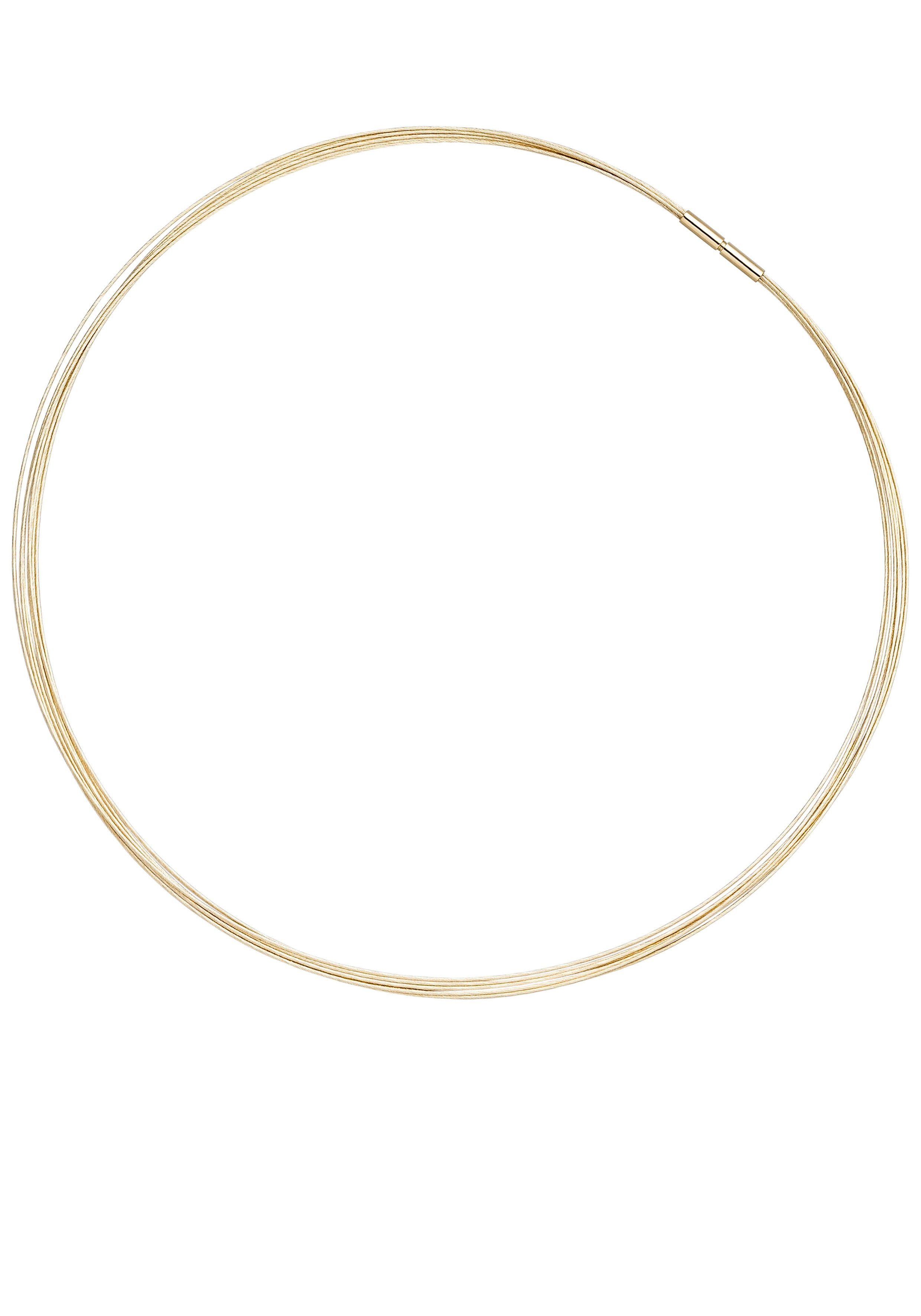 JOBO Halsreif Starre Halskette 7-reihig, 585 Gold 45 cm
