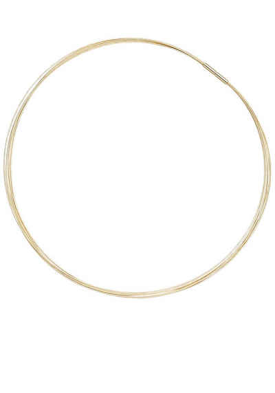 JOBO Halsreif Starre Halskette 7-reihig, 585 Gold 45 cm