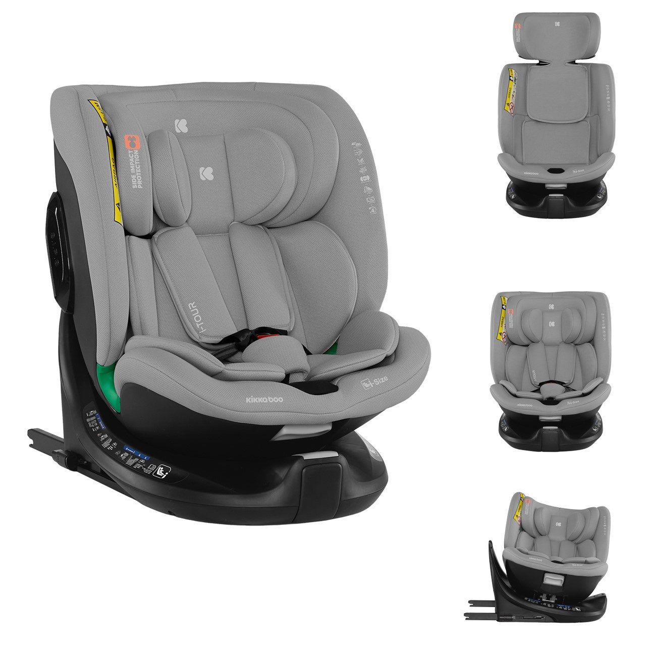 Kikkaboo Autokindersitz Kindersitz i-Tour i-Size, bis: 36 kg, (40-150 cm) Gruppe 0+/1/2/3, Isofix, drehbar