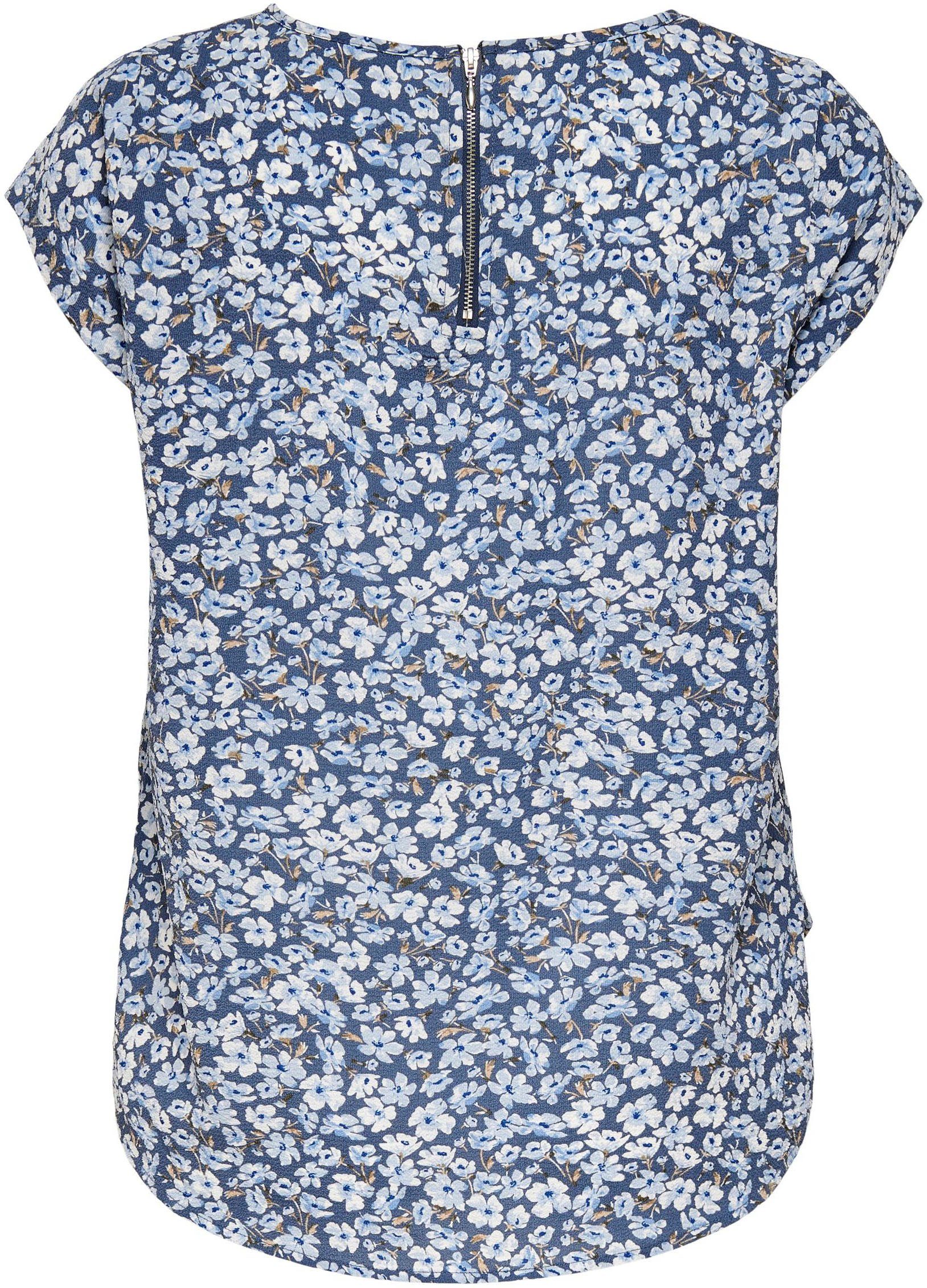 ONLY S/S vintage aop ONLVIC AOP ranch floral Shirtbluse PTM NOOS blue mit Print TOP