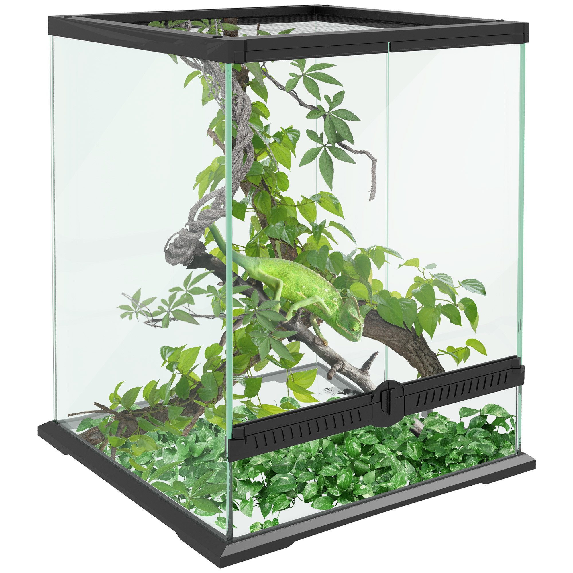 Terrarium mit Anti-Flucht-Design, Belüftung 120L, mit Kabelmanagement
