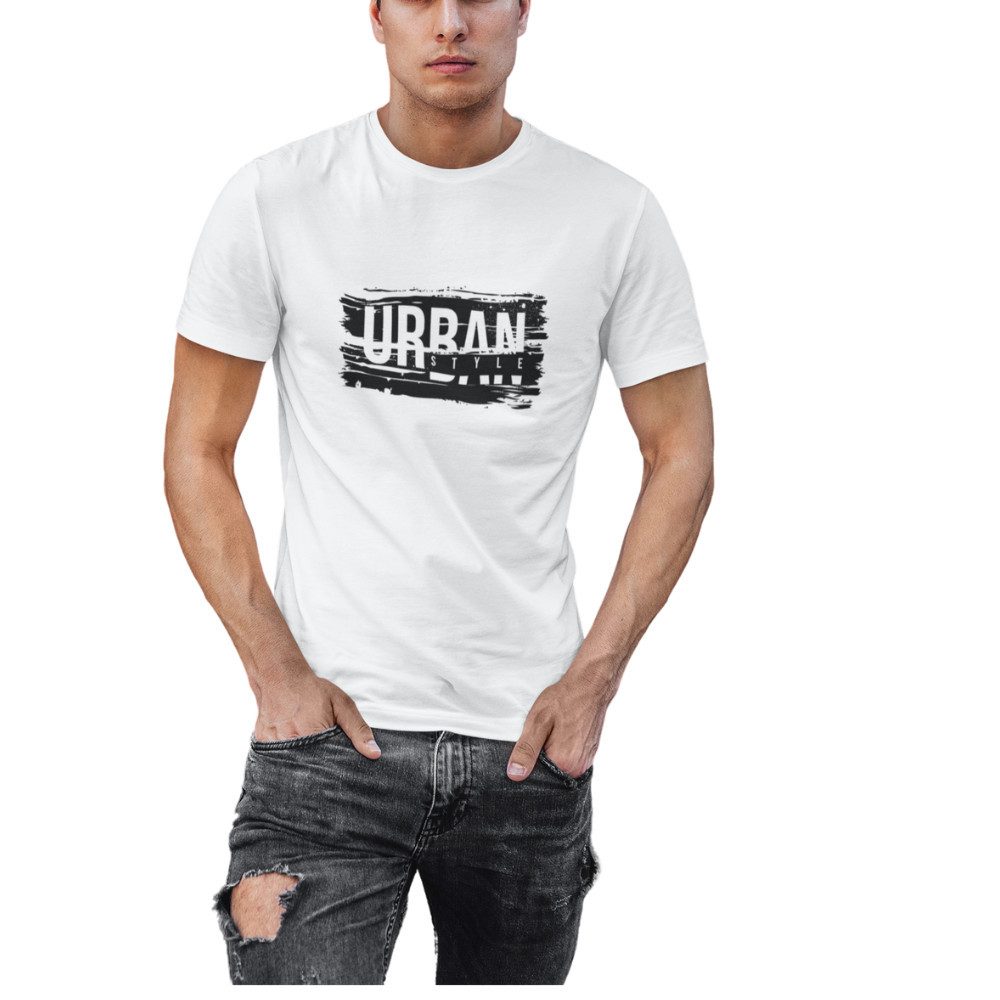 T-Shirt Herren mit "Urban Style" Print – 100 % Baumwolle, Streetwear
