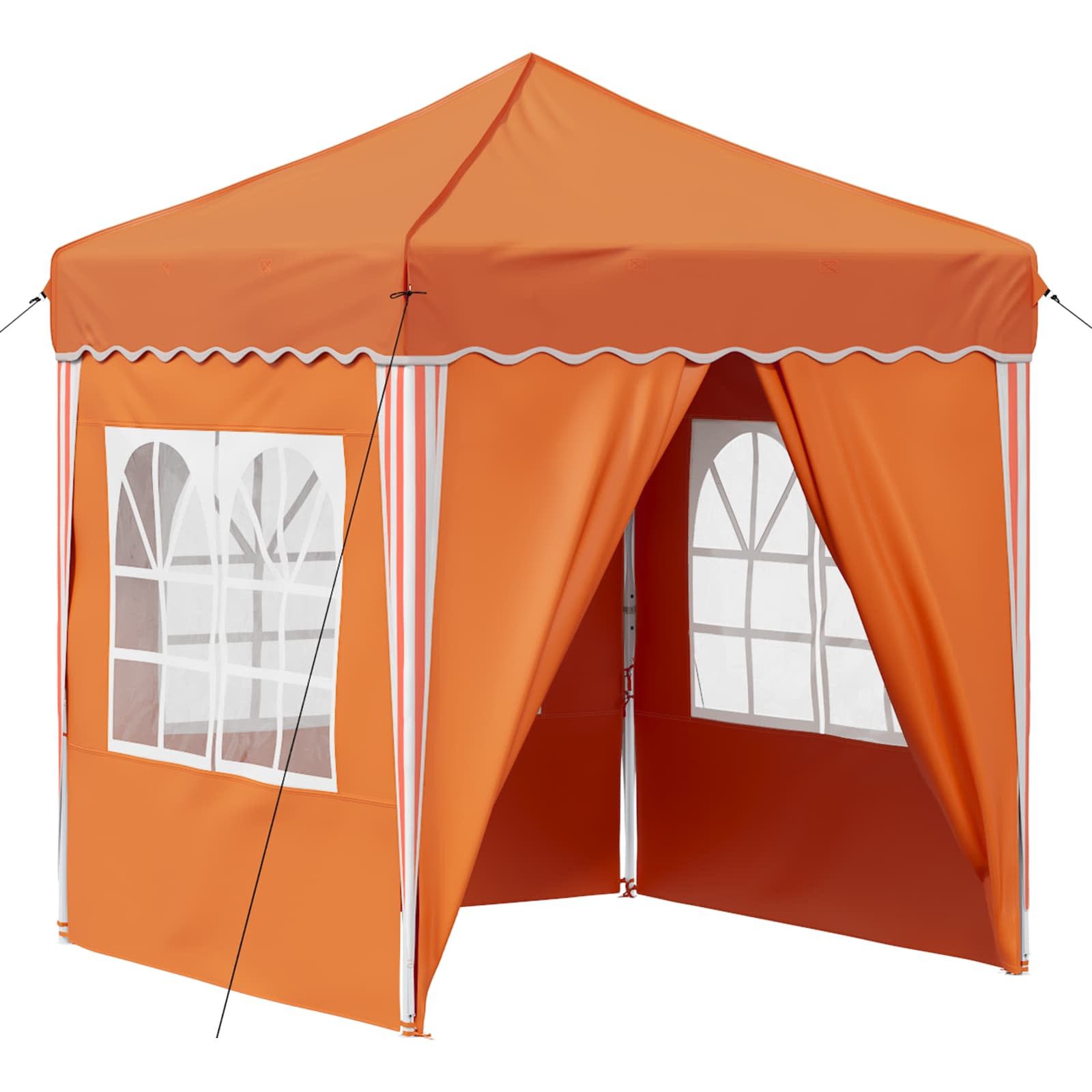 vidaXL Partyzelt Pop-up Partyzelt Orange 195 x 195 x 245 cm Oxford-Stoff